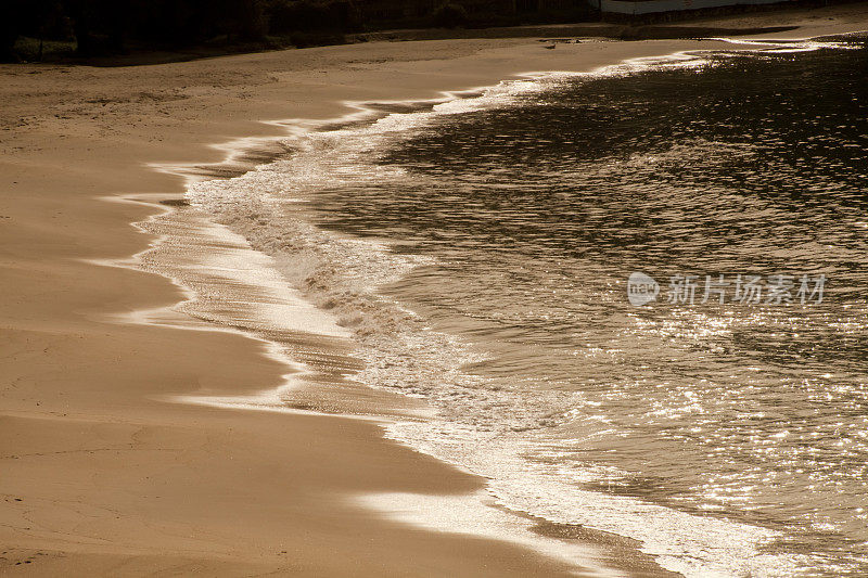 波托塞洛海滩，Rias Baixas,Pontevedra省，加利西亚，西班牙。